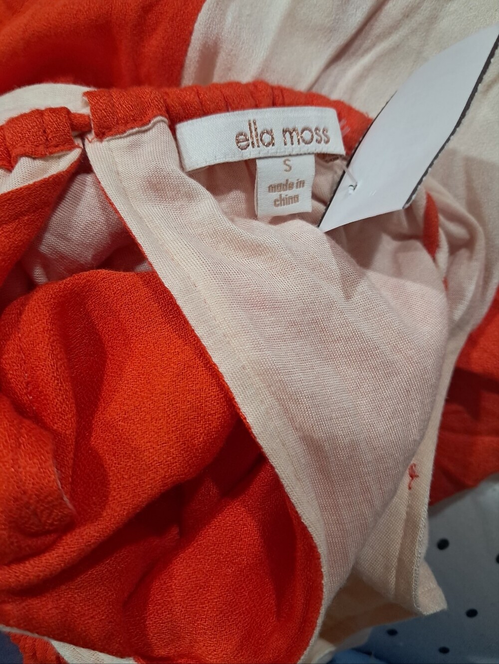 Ella Moss Orange and Cream Halter Maxi Dress Size:S - Picture 6 of 16